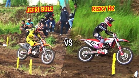 Menegangkan Jefri Bule 02 Vs Rizky HK 105 Powertrack Grasstrack