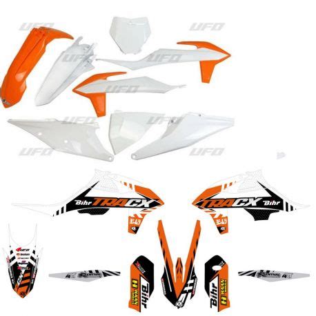 Kit Plastiques Complet Ufo Avec Kit D Co Moto Cross Ktm Sx Sx