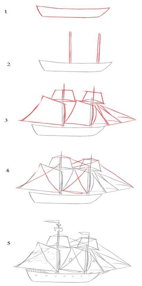 Корабль рисунок для детей карандашом – Как нарисовать корабль ...