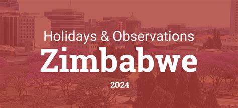 Holidays and Observances in Zimbabwe in 2024