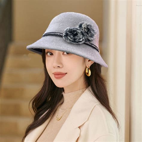 Ladies Dome Hat Elegant Vintage Female Autumn Winter Wool Felt Women Hat Ebay