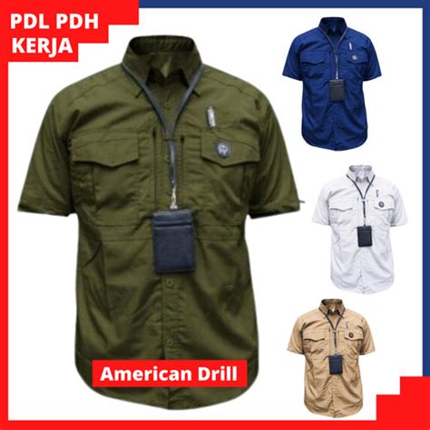 Jual Kemeja Tactical Lengan Pendek Pdl Lapangan Kerja Baju Pdh Army