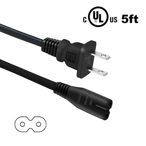 Купить 5ft UL Listed 2 Prong AC Power Cord на Аукцион из Америки с