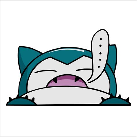 Snorlax Peeking Vinyl Decal Stickers Anime Pokemon Go Etsy