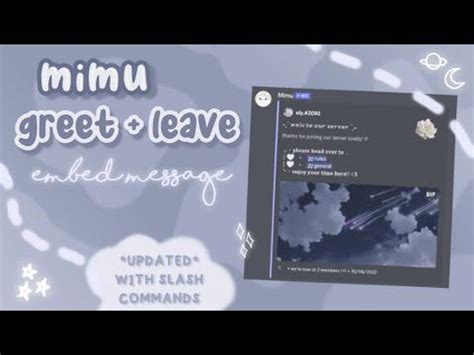 How To Make A Mimu Welcome Message Using Slash Commands Tutorial