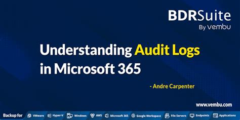 Understanding Audit Logs In Microsoft Bdrsuite