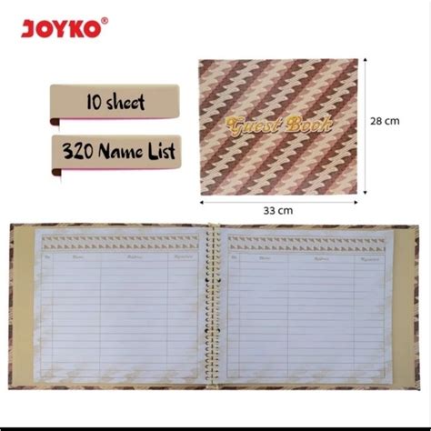 Jual Guest Book Buku Tamu Daftar Undangan Batik Joyko Shopee Indonesia