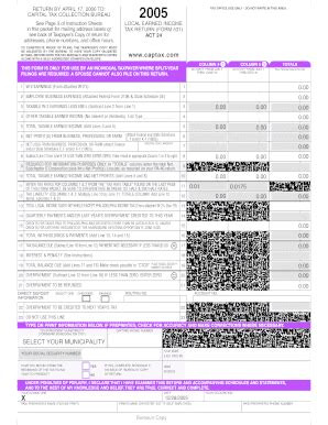 Fillable Online 2005 531 Act 24 Fill Capital Tax Collection Bureau