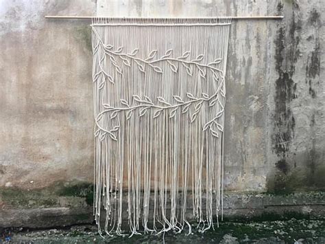 Macrame Wedding Backrop Macrame Curtain Entry Curtain Large Handmade