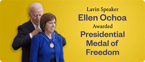 Presidential Medal Of Freedom Awarded To Lavin Speaker Ellen Ochoa