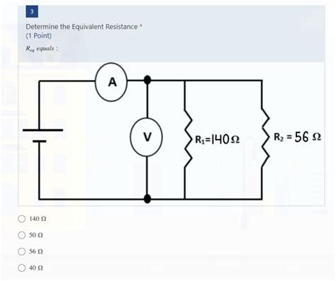 Solved 3 Determine The Equivalent Resistance 1 Point Req Chegg