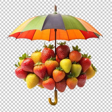 Premium PSD | Umbrella Fruit isolated on transparent background