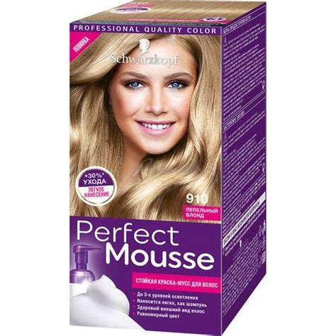 Краска-мусс для волос SCHWARZKOPF Perfect Mousse, тон 910 золотистый ...