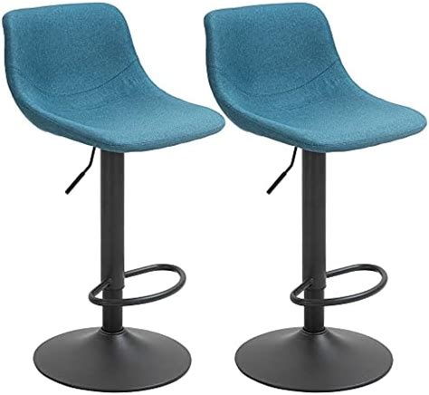 Amazon Homcom Modern Bar Stools Swivel Bar Height Barstools