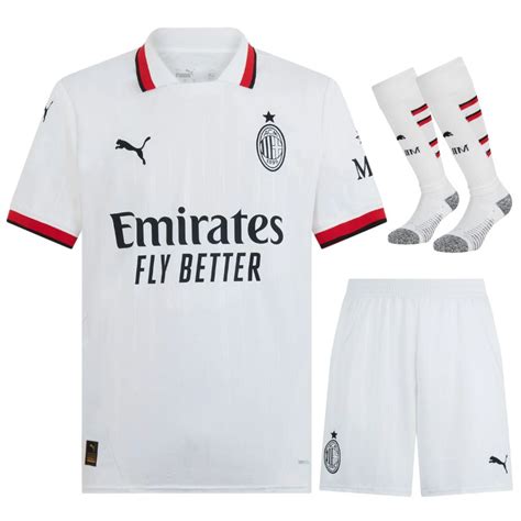 Maillot Kit Enfant Milan Ac Exterieur Foot Dealer