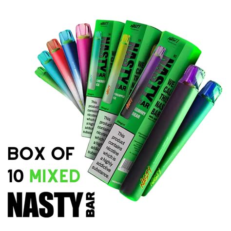 Nasty Bar 600 Puff Disposable Vape Box Of 10 Mixed ONLY 29 99