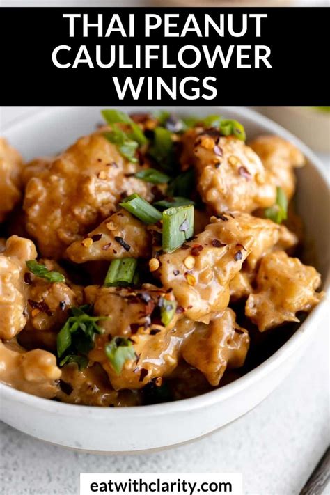 Thai Peanut Cauliflower Wings Eat With Clarity