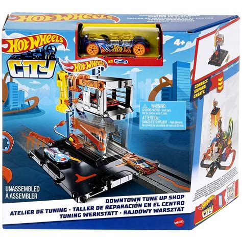 Hot Wheels City Downtown Tune Up Shop Track Set Mattel Toys Toywiz