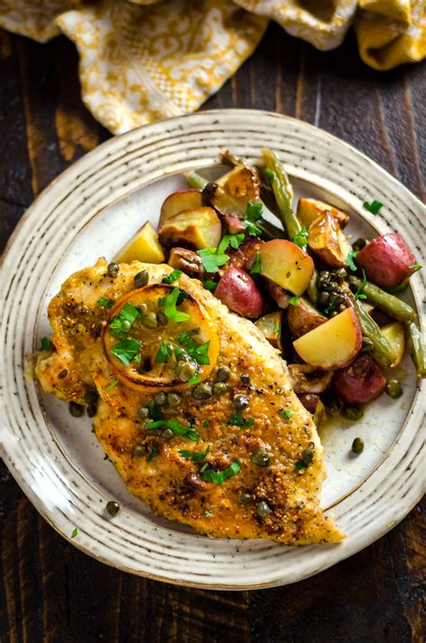 Sheet Pan Chicken Piccata With Roasted Potatoes And Green Beans Host