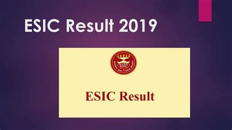 Ppt Esic Result Check Esic Udc Steno Exam Result Here