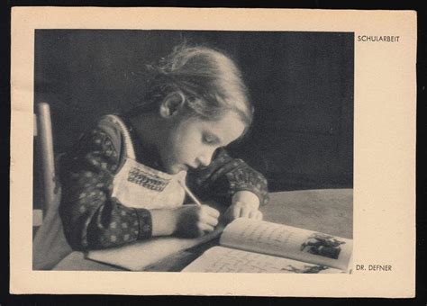 Foto Ak M Dchen Bei Schularbeit Dr Defner Verlag Otto Paulmann