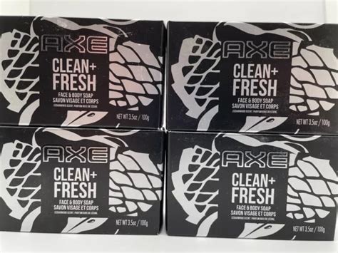 AXE CLEAN Fresh Men S Face Body Bar Soap 3 5 Oz Cedarwood Scent Lot