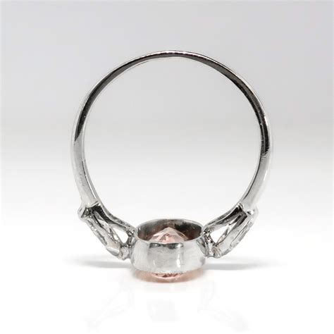 Art Deco Precious Pink Topaz Diamond Ring Circa 1930s Vintage