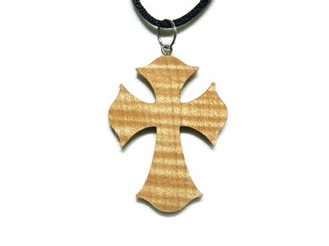 Handmade Wooden Cross Necklace Etsy