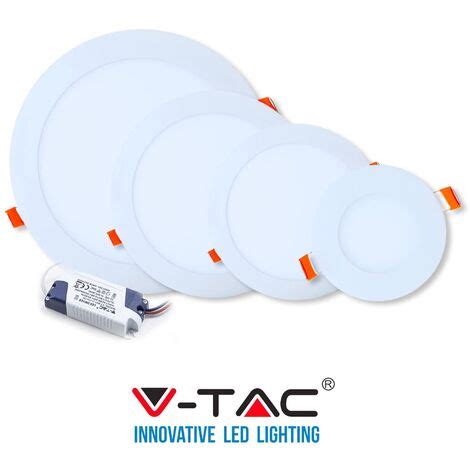 PANNELLO LED V TAC FARETTO DA INCASSO DA 3W ROTONDO ULTRA SLIM NATURALE