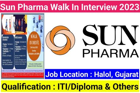 Sun Pharma Walk In Interview