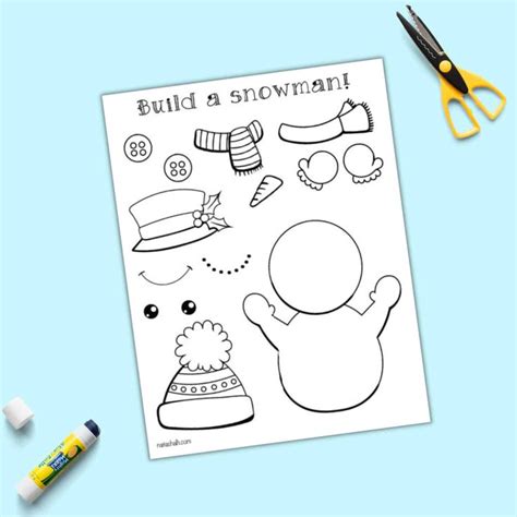 Free Build A Snowman Printable Cute Paste Snowman Activity