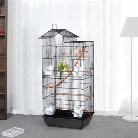 Cage Oiseaux Hsturyz Noir X X Cm Pour Perruche