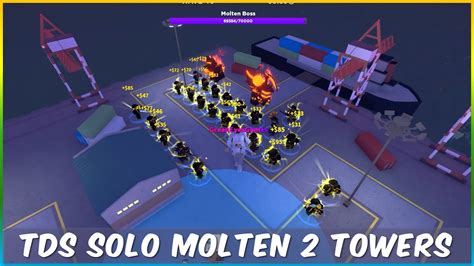 Tds Solo Molten With Towers Challenge Roblox Tower Defense