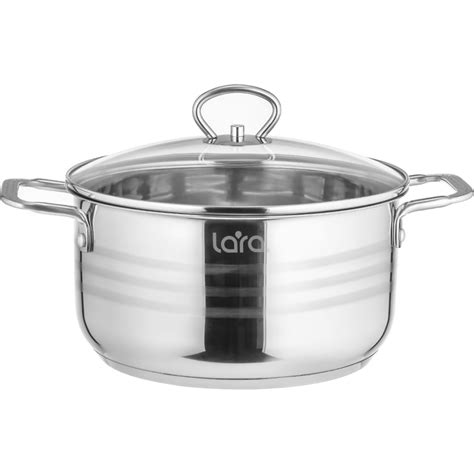 Кастрюля Lara STANDART нержавеющая сталь 4.0 л 22x11.5 см ...