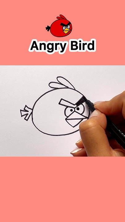 How To Draw Red Angry Bird How To Draw A Angry Birds Youtube