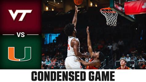 Virginia Tech Vs Miami Condensed Game 2023 24 ACC Mens Basketball