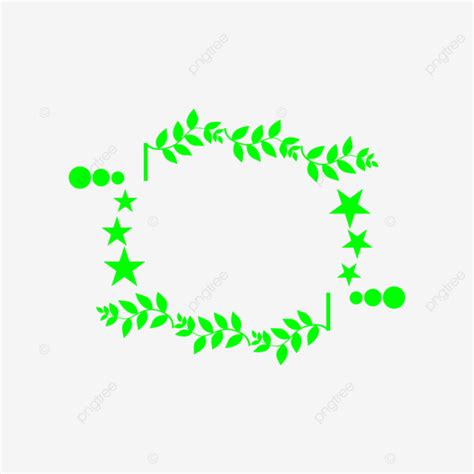 Green Circular Text Border Frame Vector Green Circular Text Border
