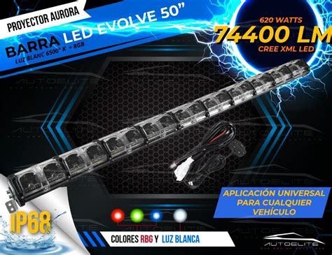 Barra Led Aurora Pulgadas Evolve Rgb Multifuncion X Mercado Libre