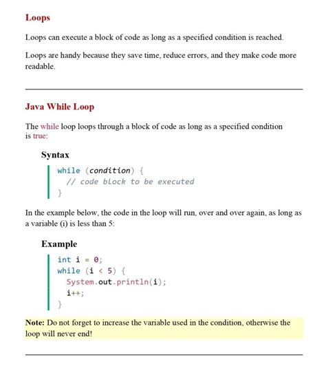 Learn Java While Loop Session Pdf Connect Techs