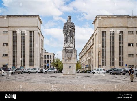 Statue Of Portuguese King Denis Dom Dinis At The University Of