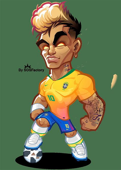 Neymar Caricature Drawing