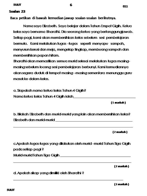 Contoh Soalan Bahasa Melayu Tahun Hot Sex Picture