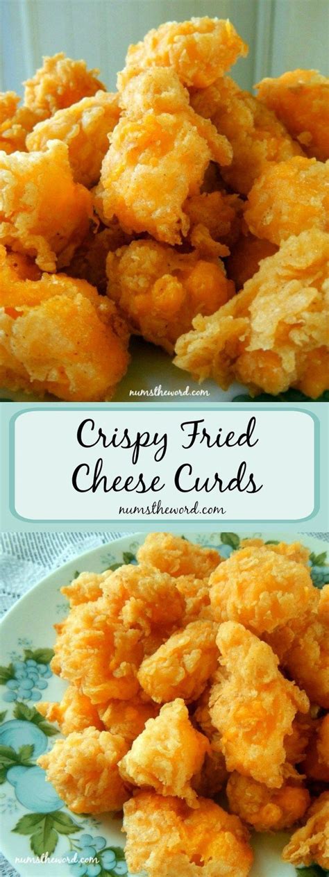 Crispy Fried Cheese Curls On A Plate With The Words Crispy Fried