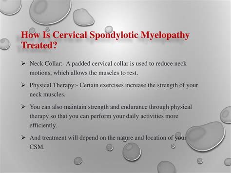 Ppt Cervical Spondylotic Myelopathy Causes Symptoms And Risk Factors Powerpoint