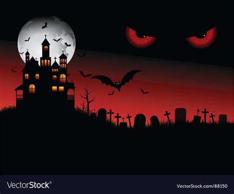 Spooky Halloween Scene Royalty Free Vector Image