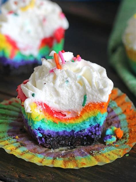 Mini Rainbow Cheesecakes With Whipped Cream Video Sweet And Savory