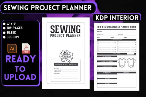 Sewing Project Planner Graphic By Newpixa · Creative Fabrica