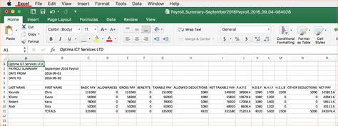 Payroll Summary Report Template Excel Templates-2 : Resume Examples