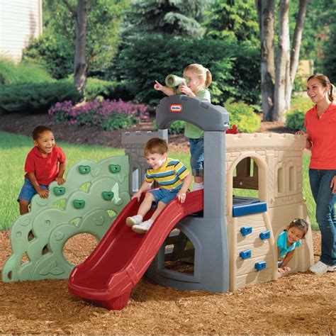 Little Tikes Endless Adventures Rock Climber and Slide Backyard ...