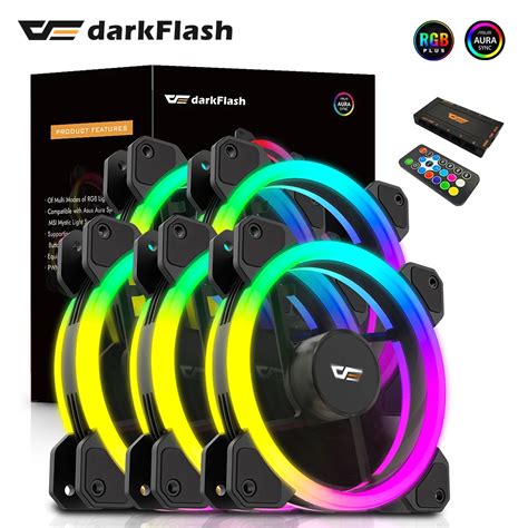 Darkflash Aurora Dr Pro Mm Rgb Led Pc Bilgisayar Kasas Fan Radyat